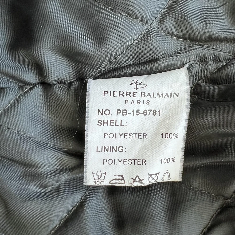 Pierre Balmain Quilted Softshell Jacket Mens Small Green Full Zip PB-15-6781
